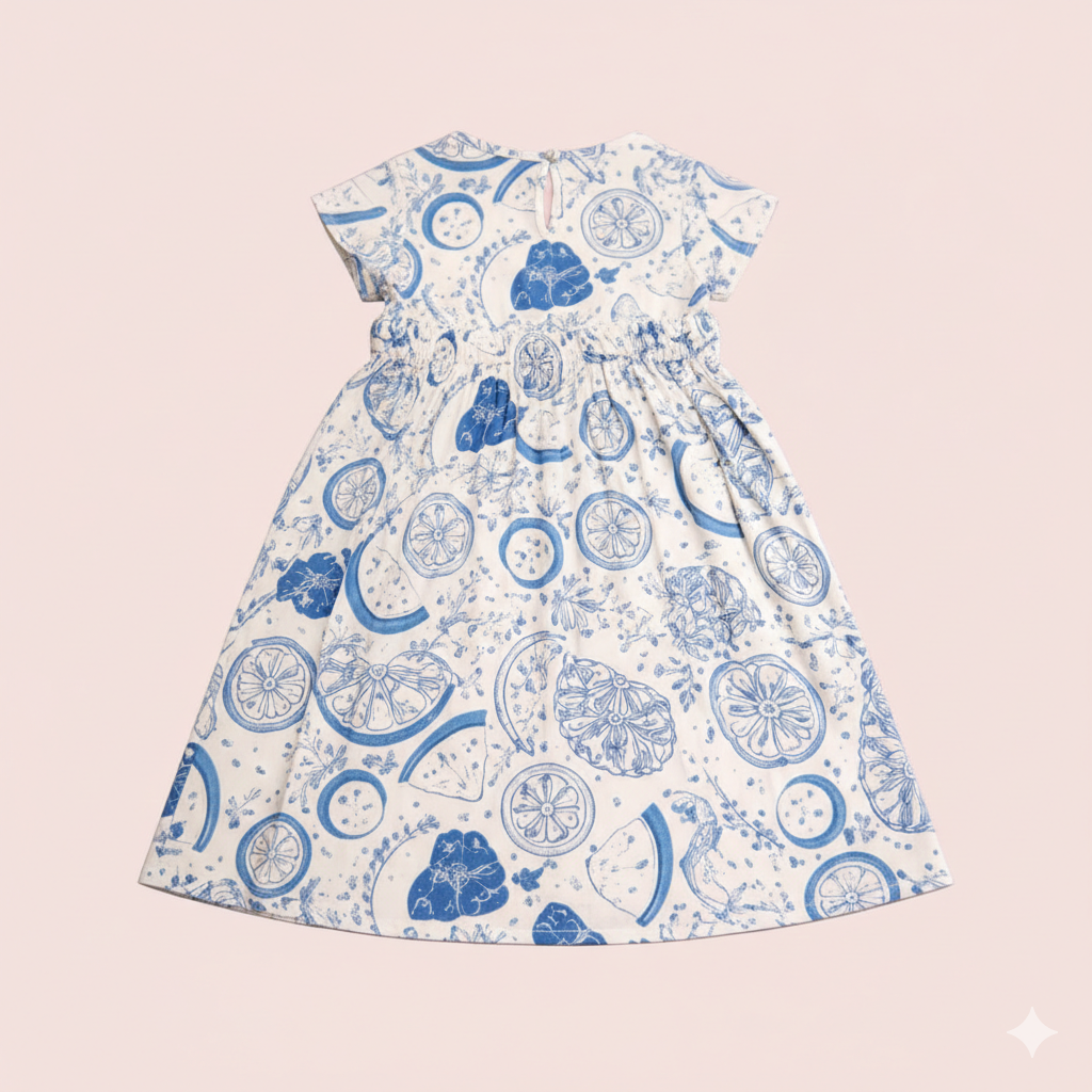 Blue Orchard Cotton Dress