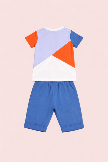 Sunny Blocks Tee & Shorts Set
