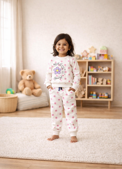 Made With Love Polka Dot Sweatshirt & Jogger Set