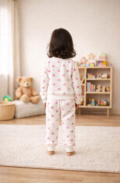 Made With Love Polka Dot Sweatshirt & Jogger Set