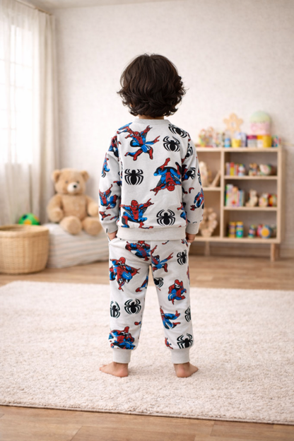 Spiderman Printed Sweatshirt & Jogger Set
