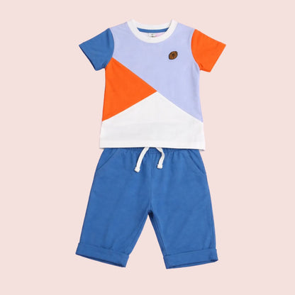 Sunny Blocks Tee & Shorts Set