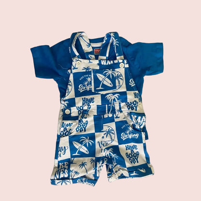 Ocean Patchwork Dungaree Set